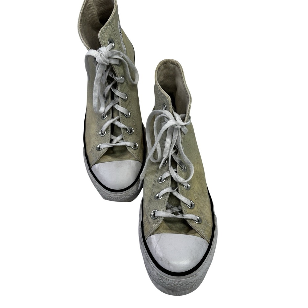 Converse Women's Chuck Taylor All Star Beige High Top‎ Sneaker Sz 9 Basketball - Picture 2 of 14
